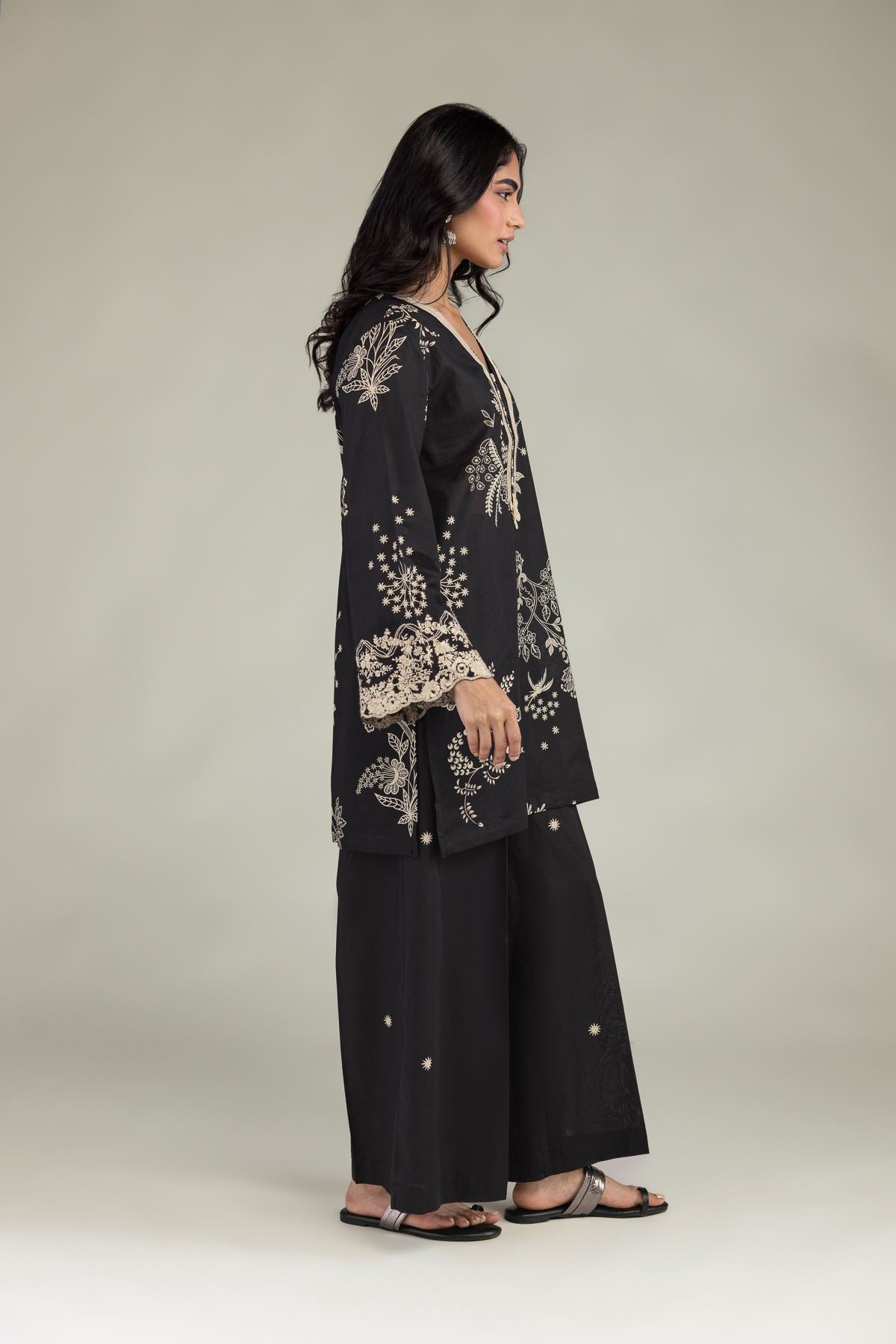 Short Black Kurta