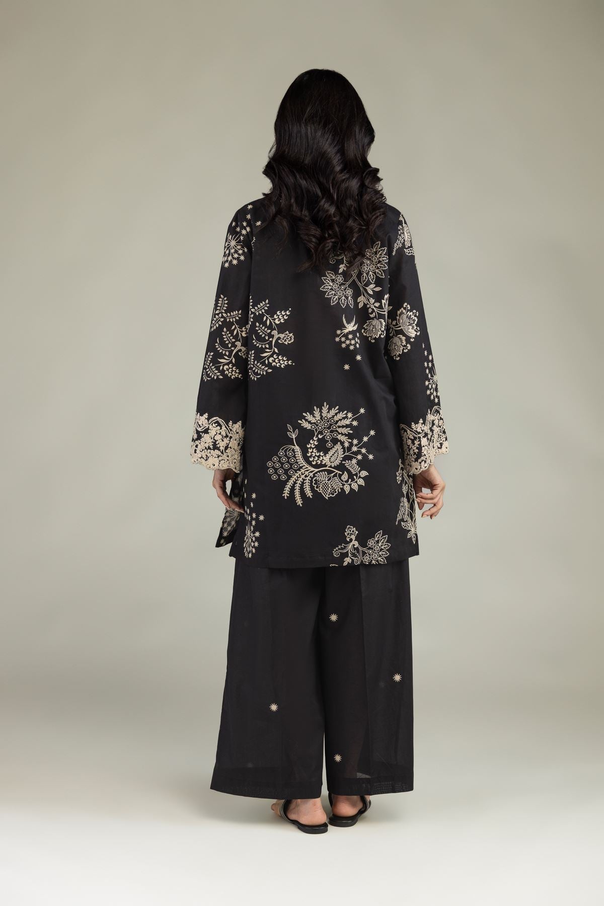 Short Black Kurta
