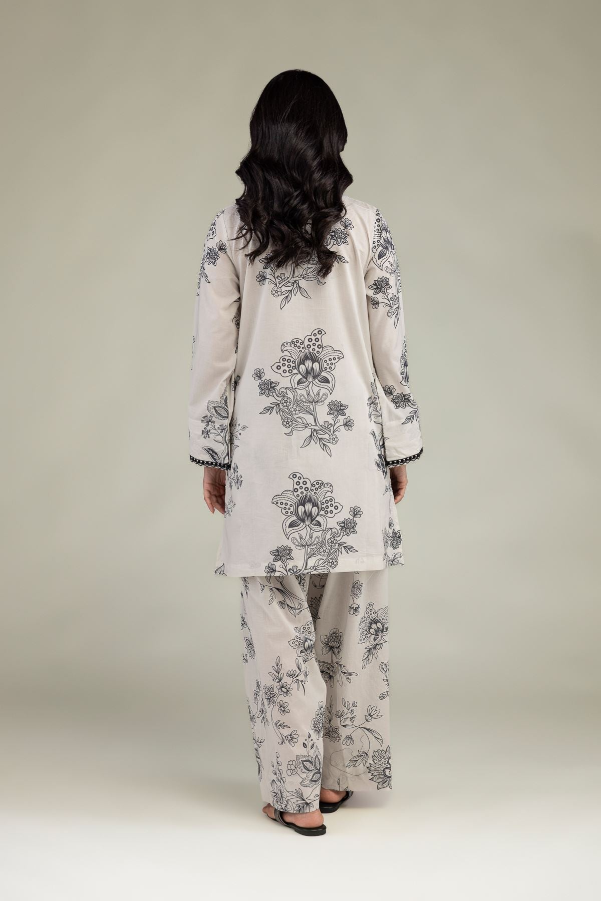 Short Floral Kurta