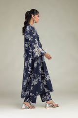 Navy Floral Pants