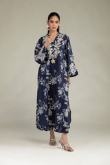 Navy Floral Pants