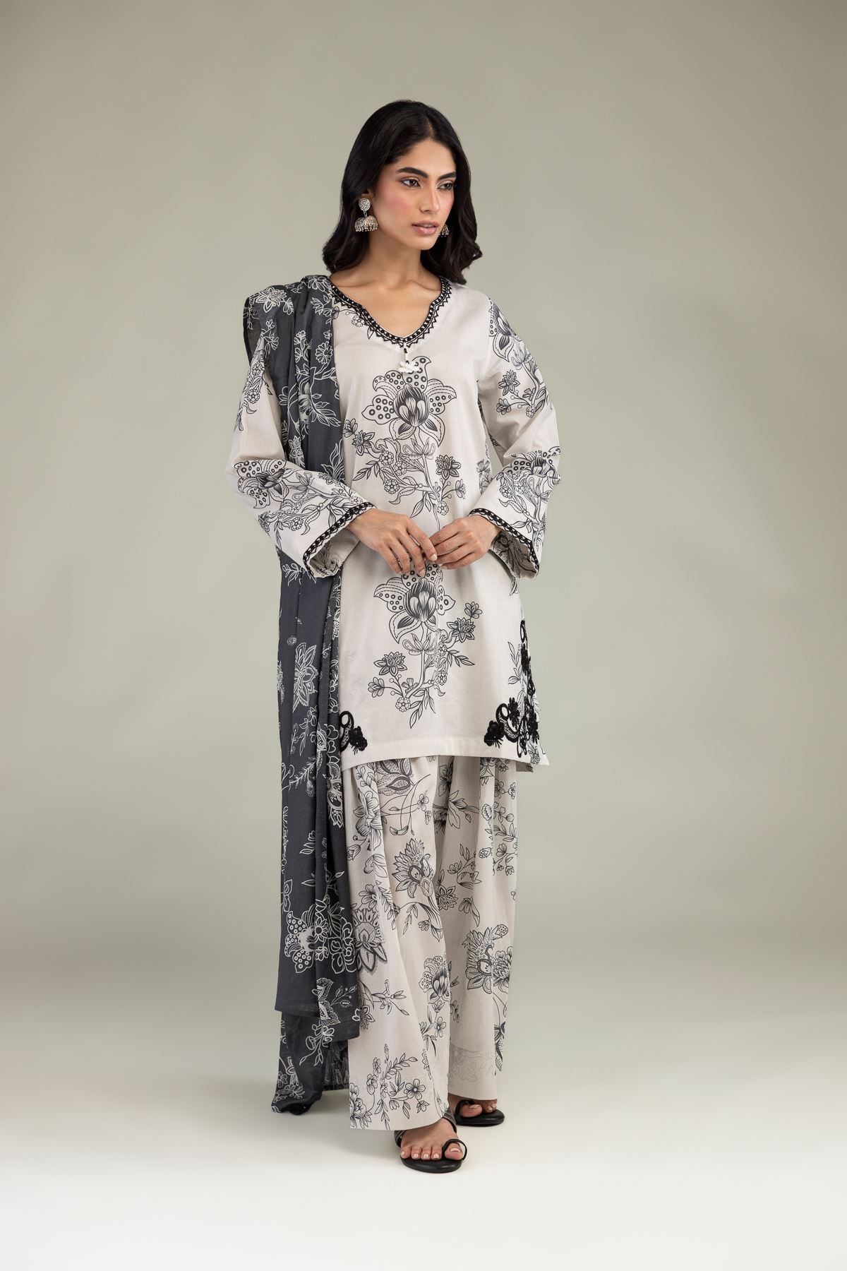 Floral Cambric Shalwar