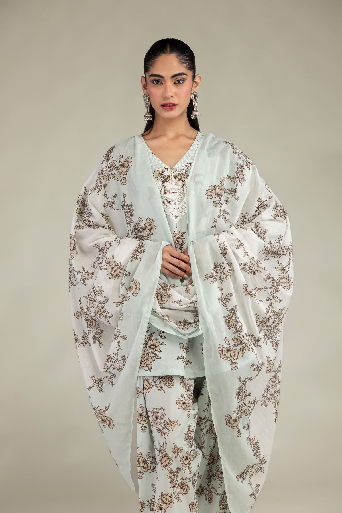 Mint Lawn Dupatta