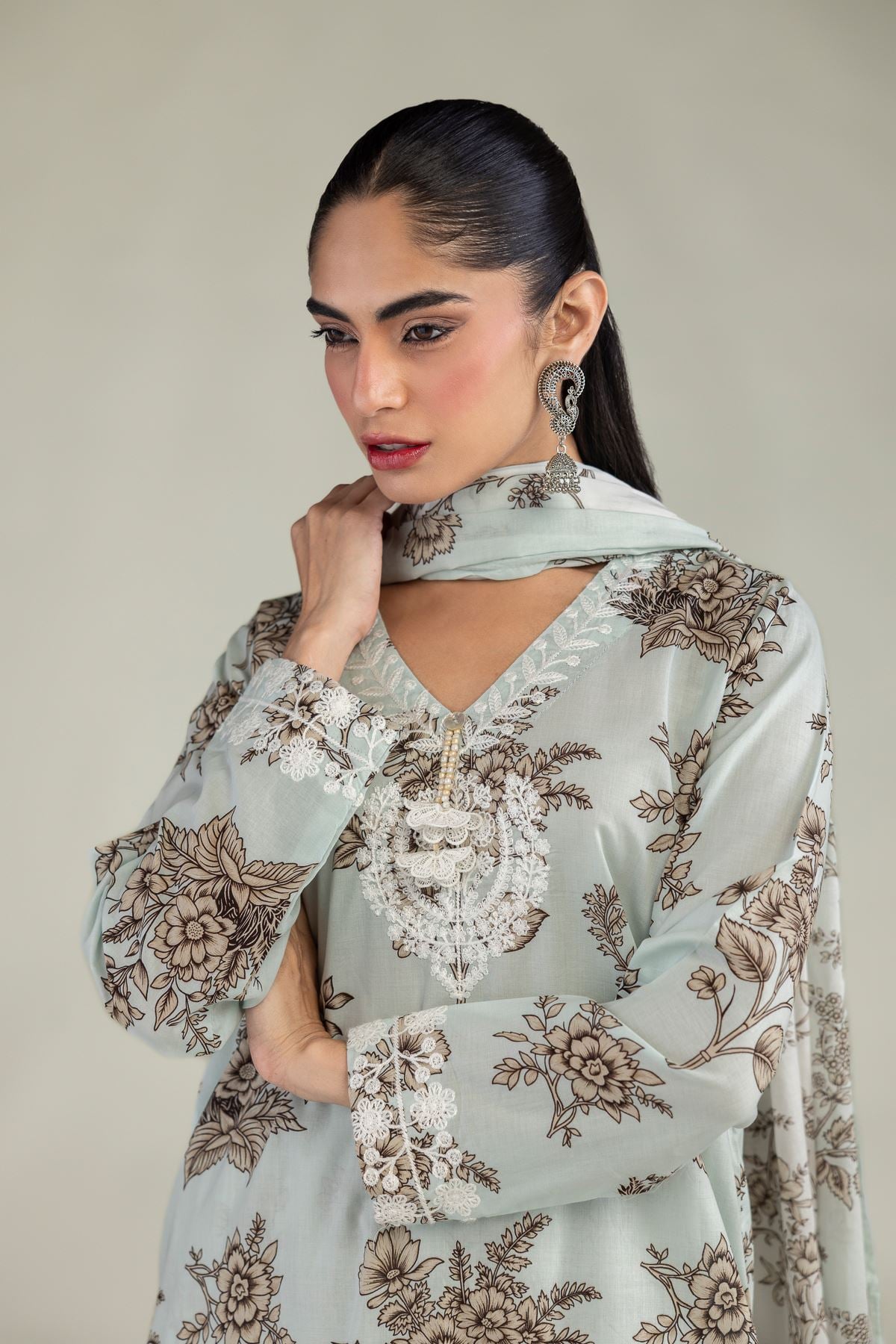 Short Floral Kurta