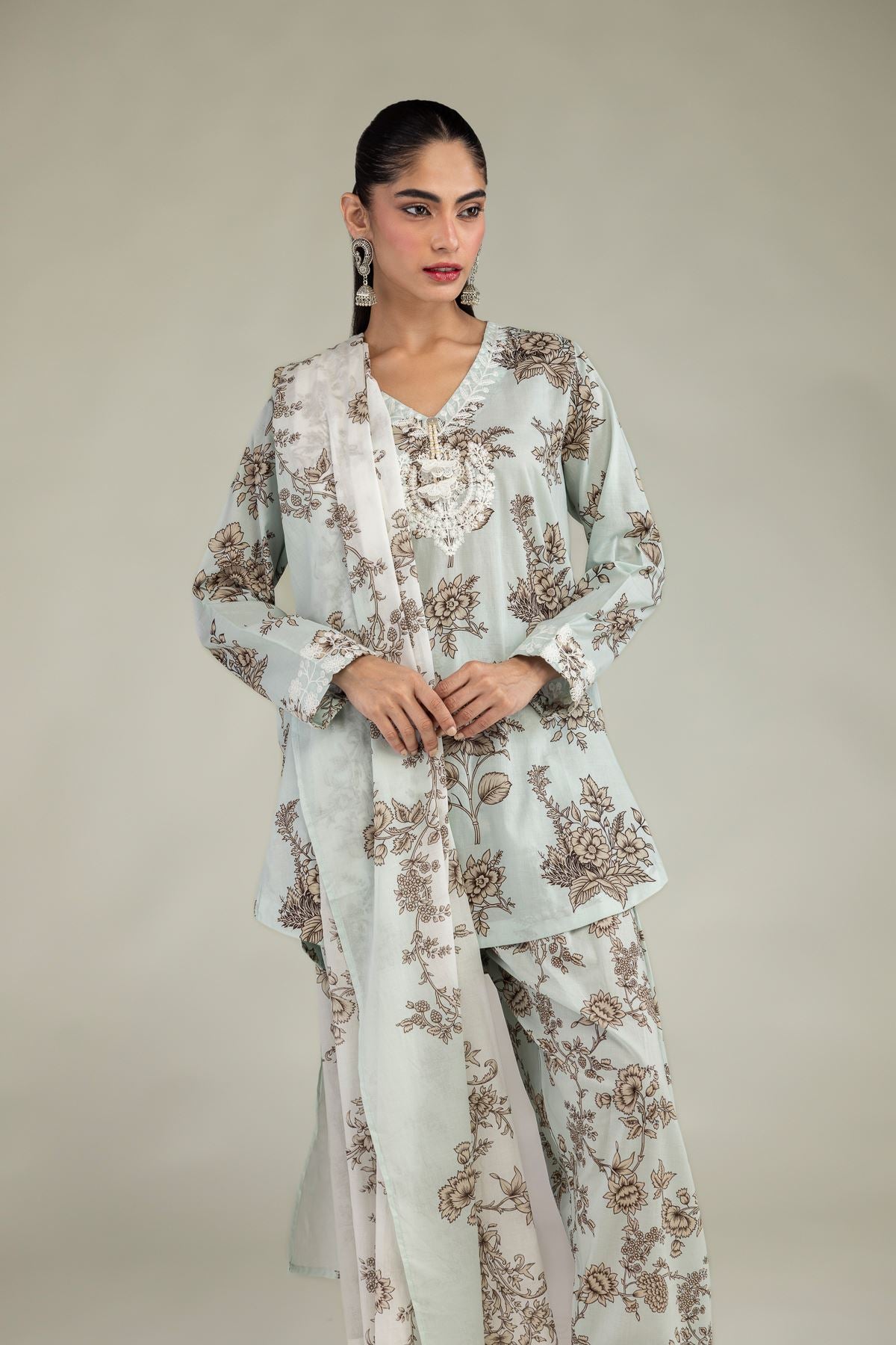 Mint Lawn Dupatta