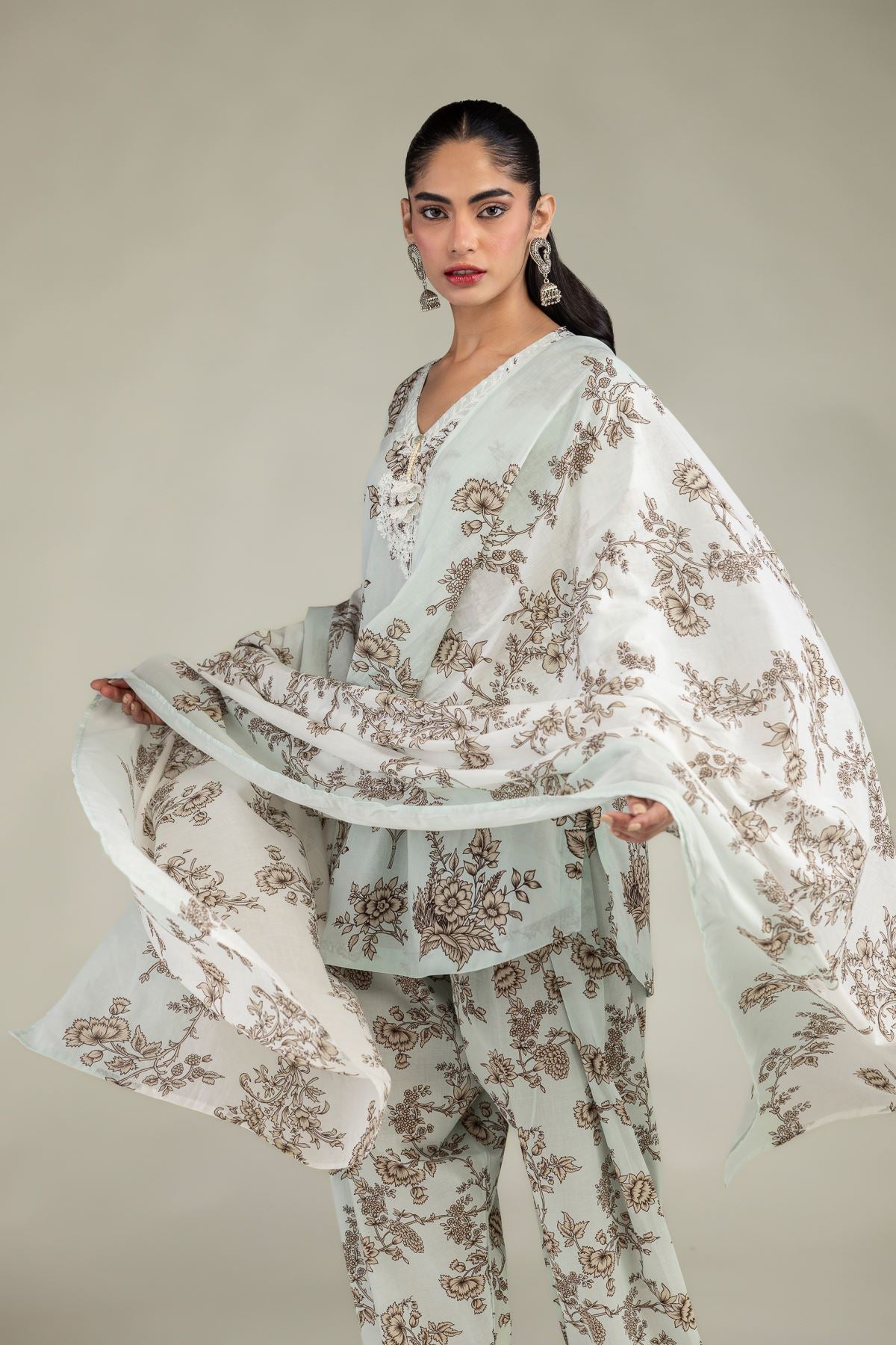 Mint Lawn Dupatta