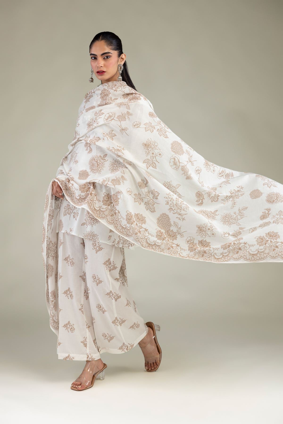 Floral Lawn Dupatta