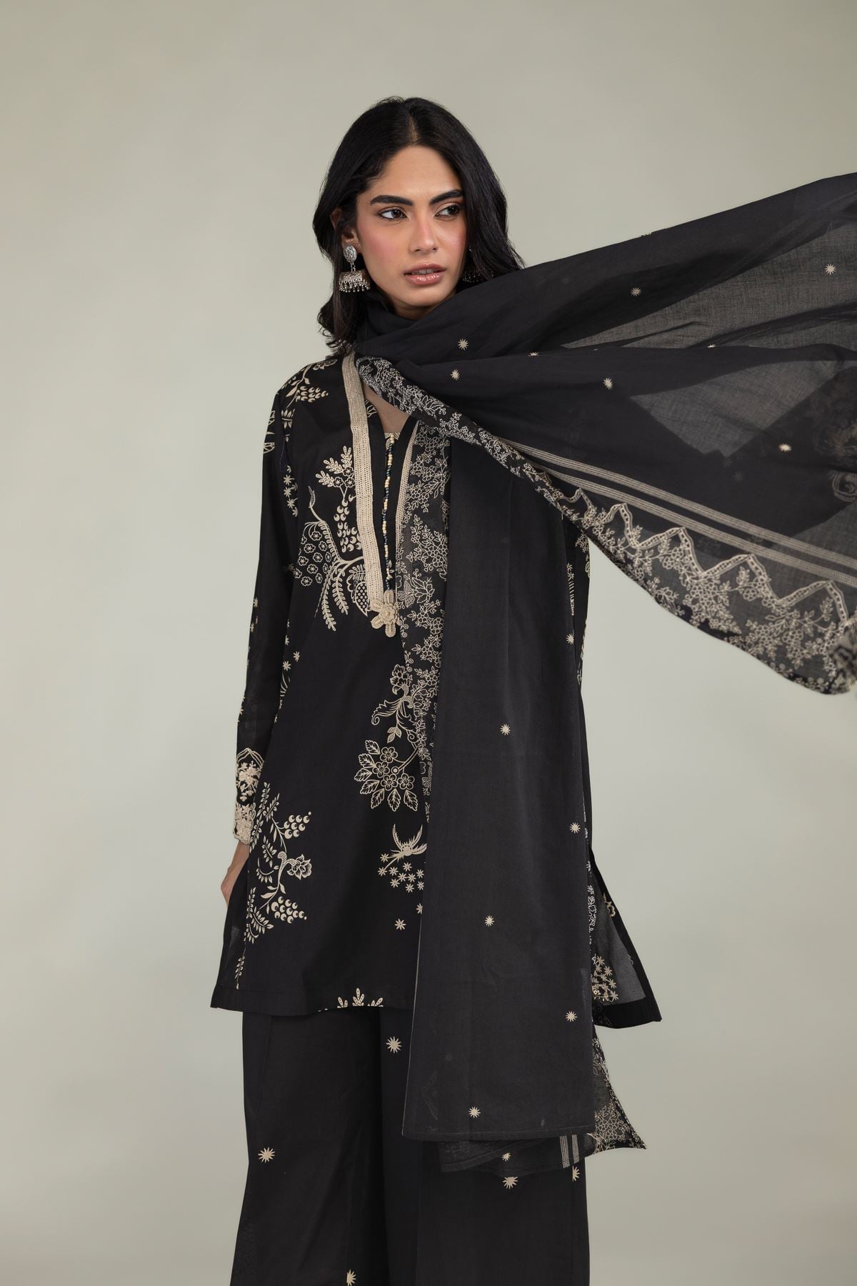 Short Black Kurta