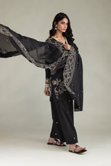 Black Lawn Dupatta