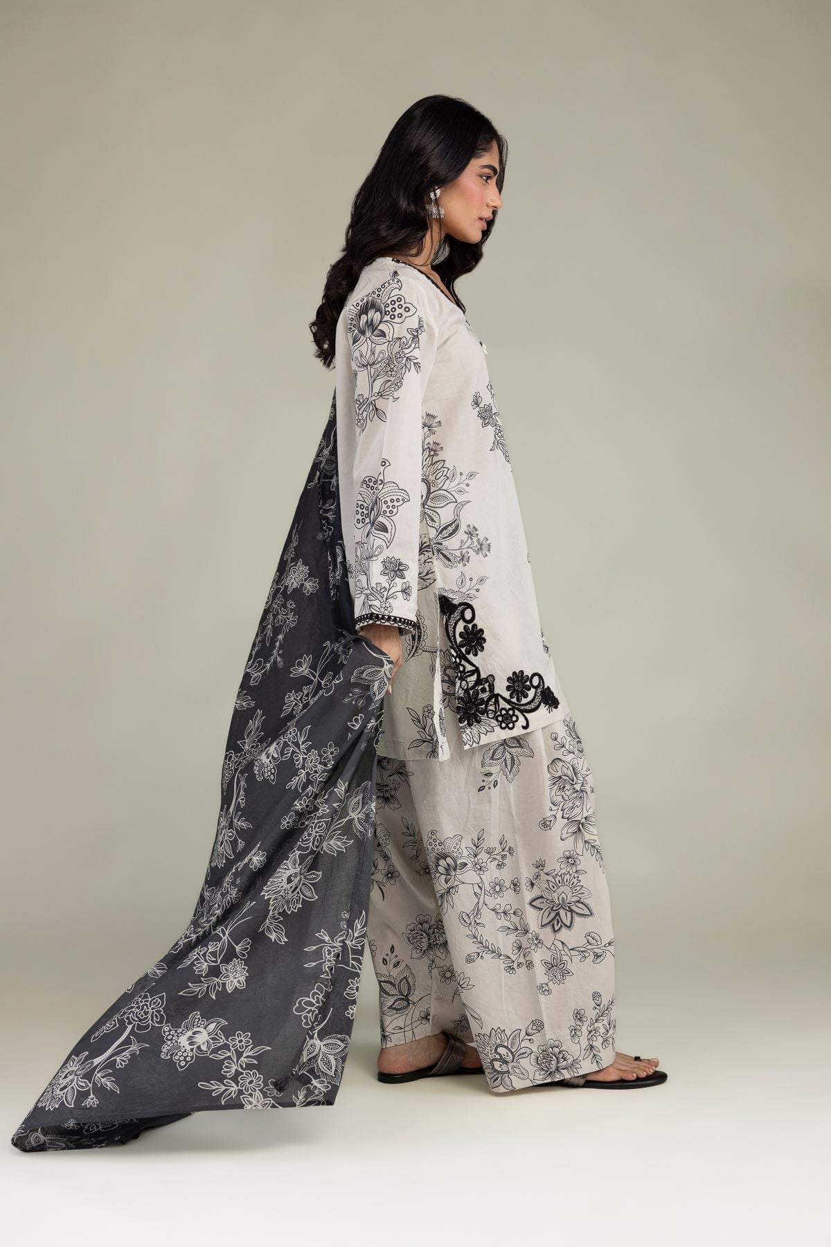 Short Floral Kurta