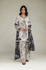 Gray Lawn Dupatta