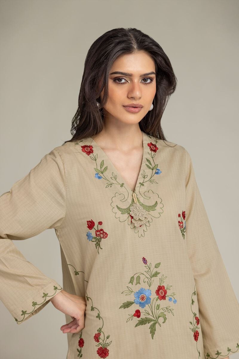 Cotton V-Neck Kurta