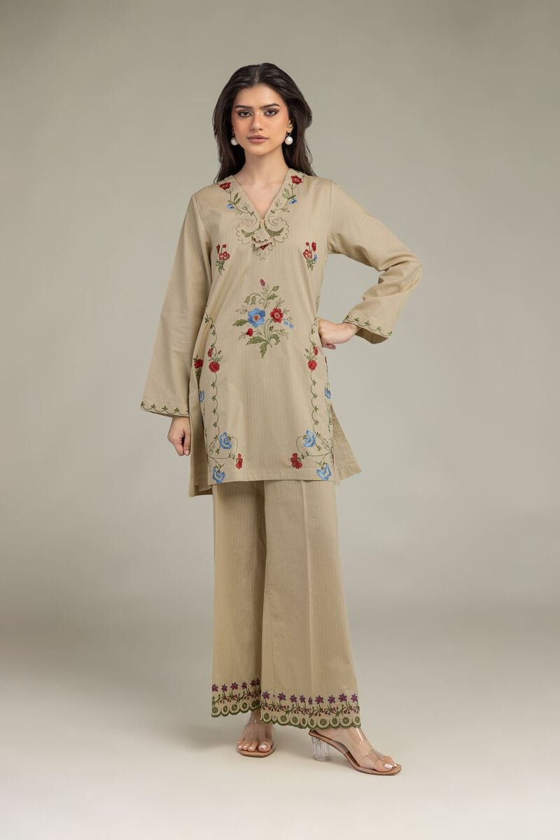 Cotton V-Neck Kurta