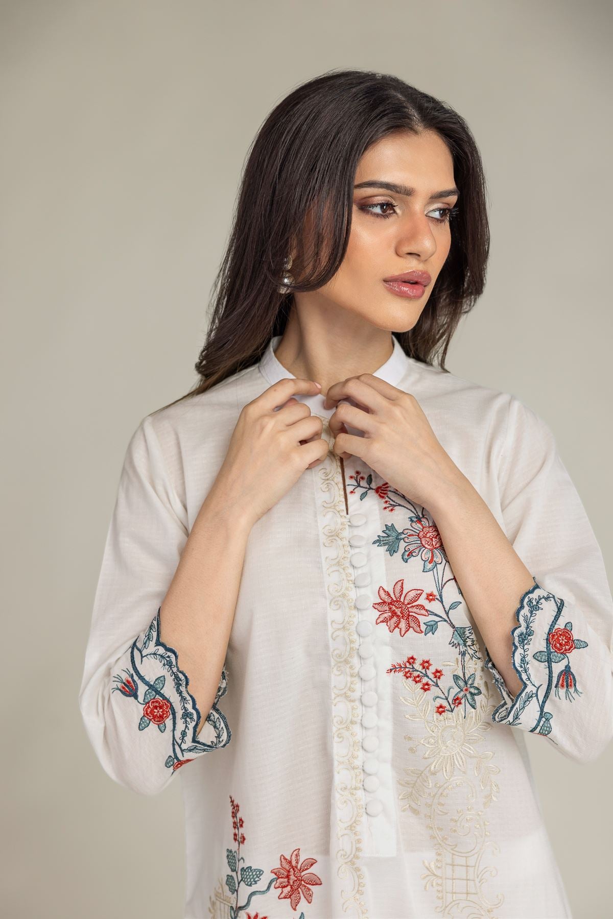 Short Floral Kurta