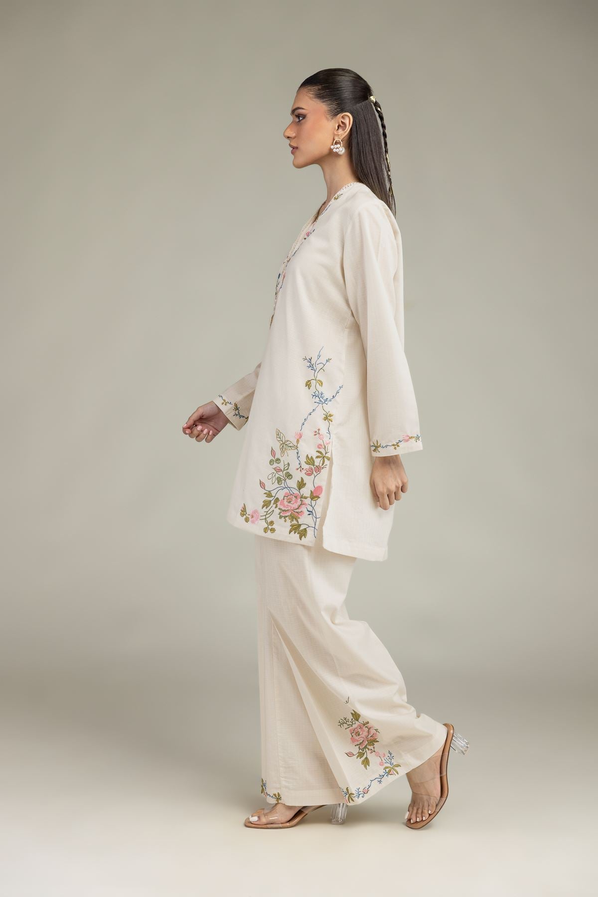 Floral Cotton Pants