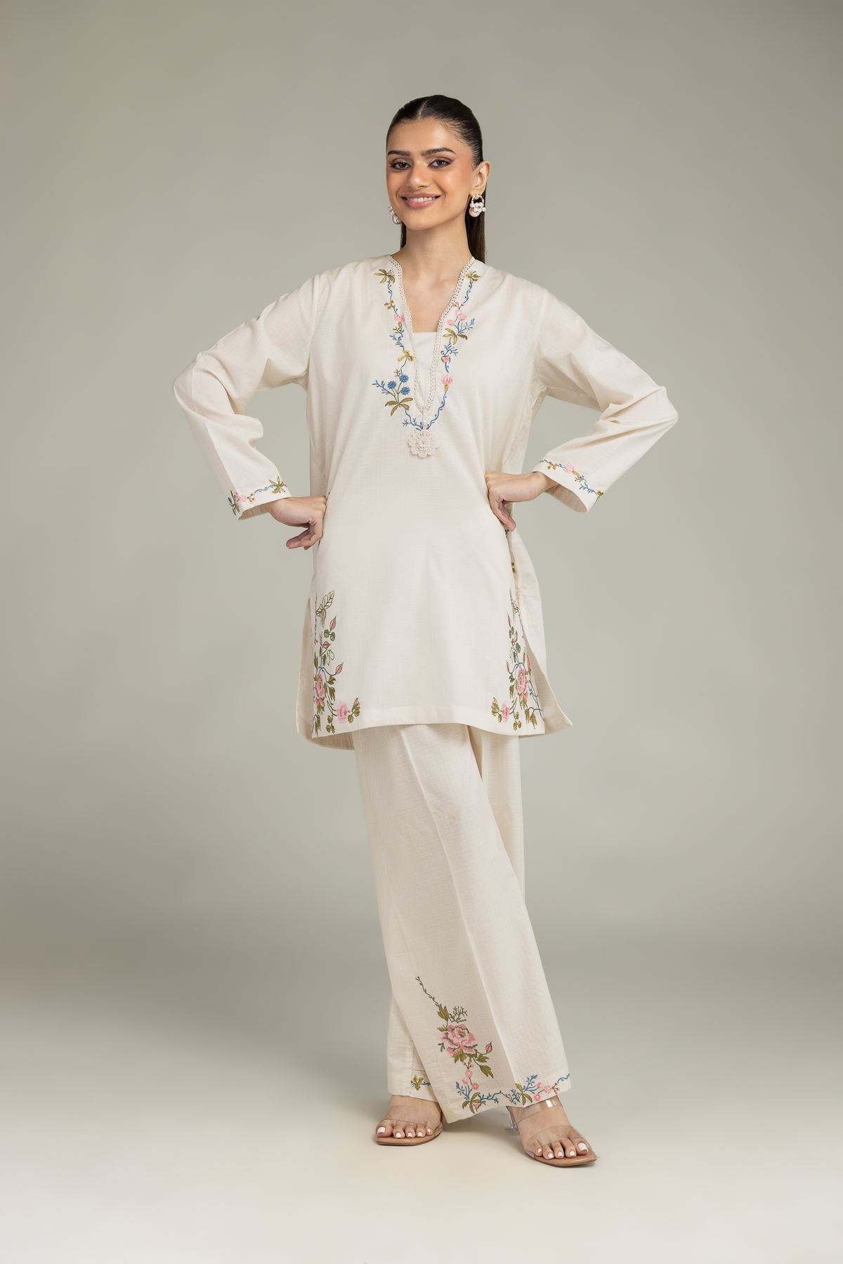 Floral Cotton Pants