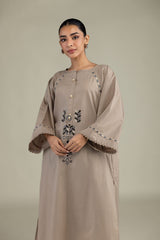 Beige Cotton Pants