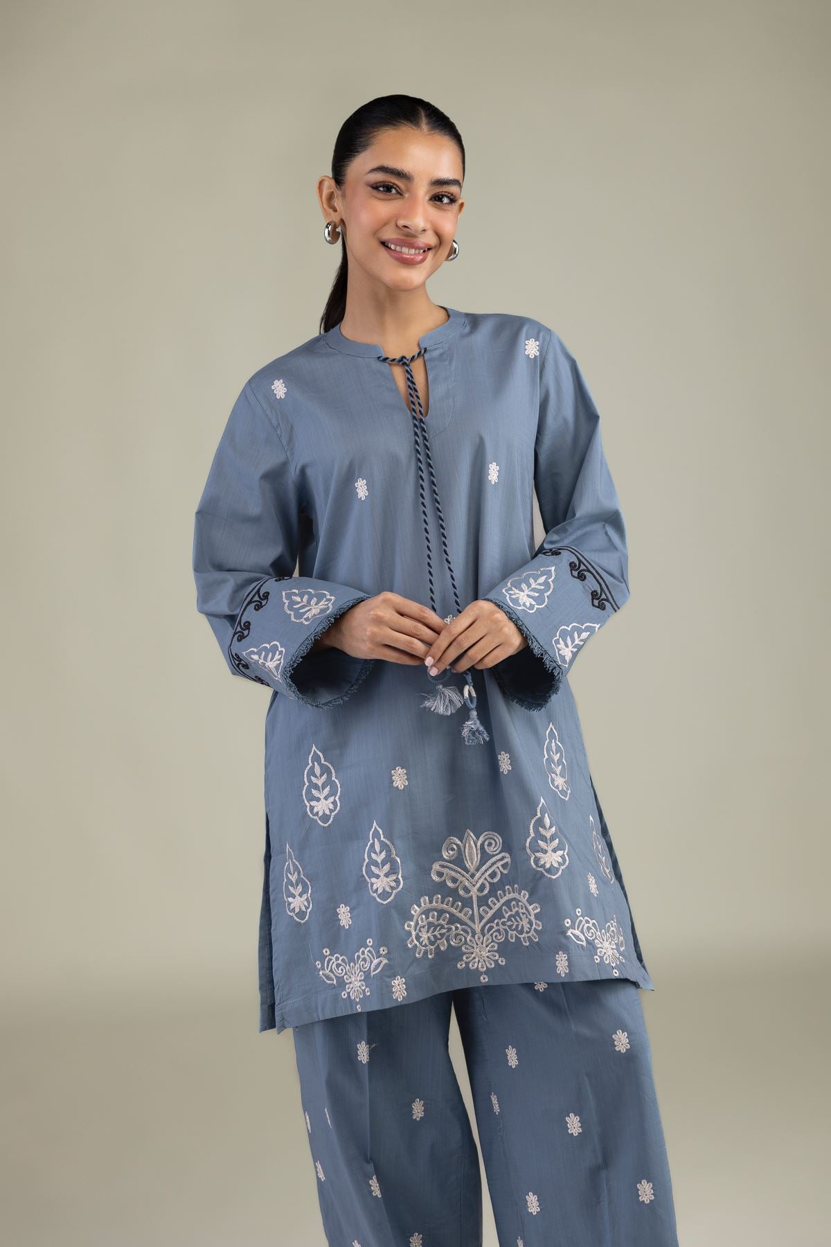 Blue Cotton Kurta