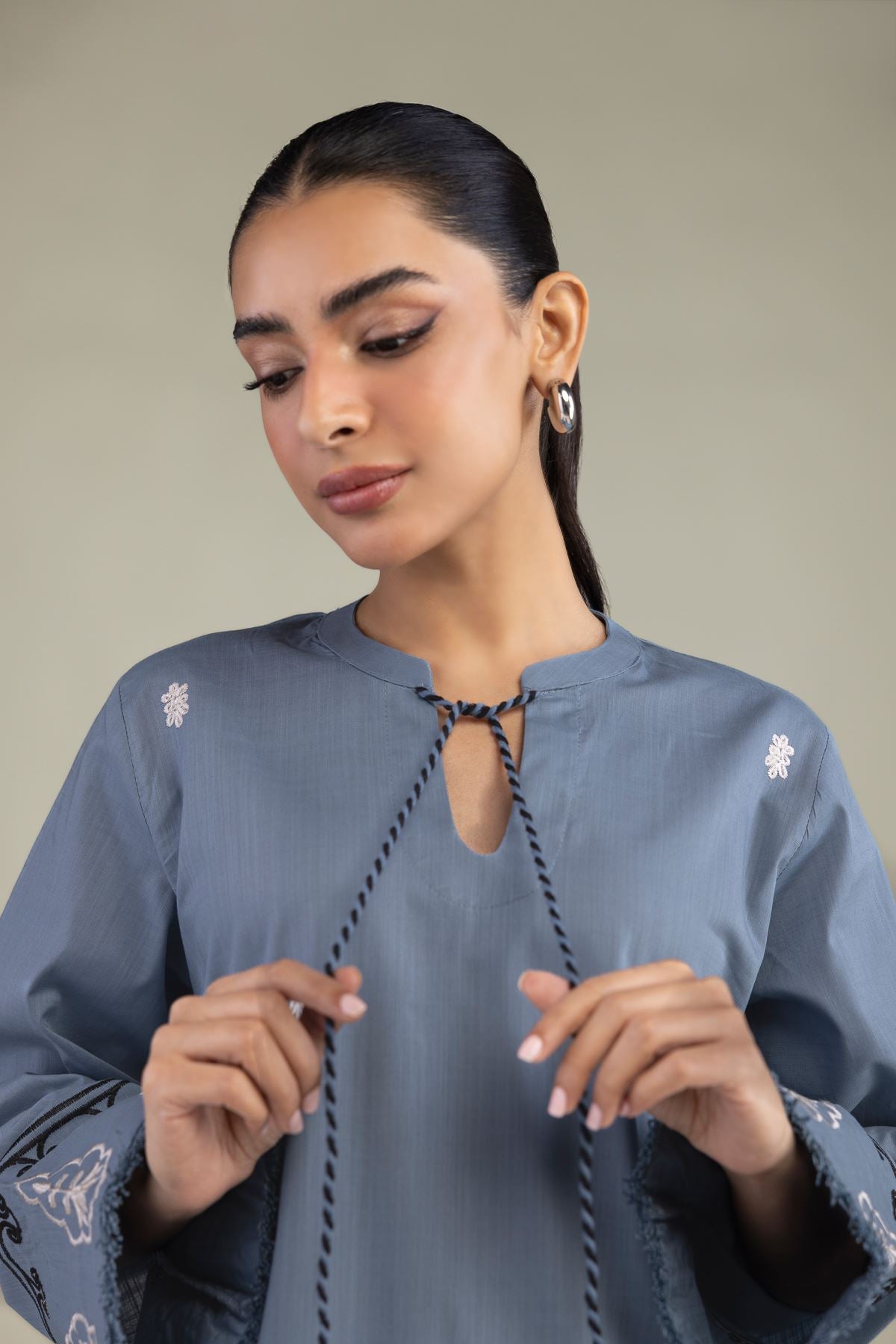 Blue Cotton Kurta