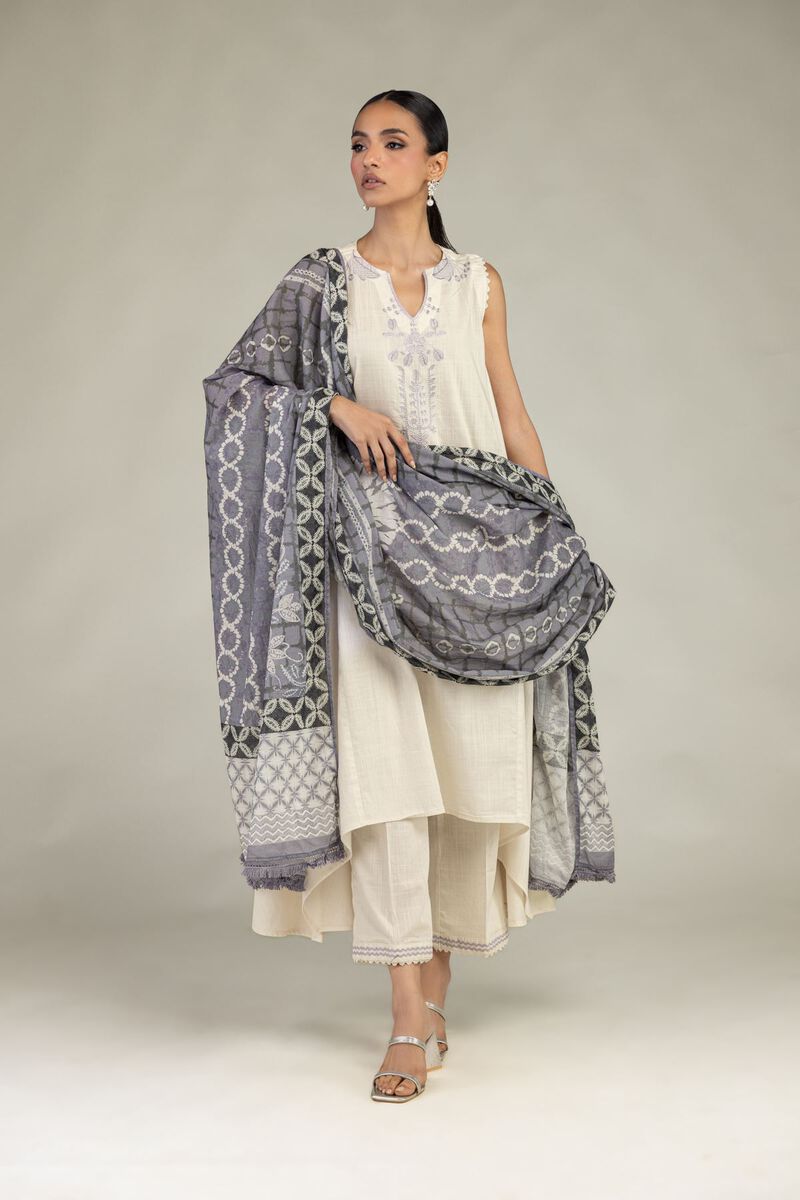 Floral Sleeveless Kurta