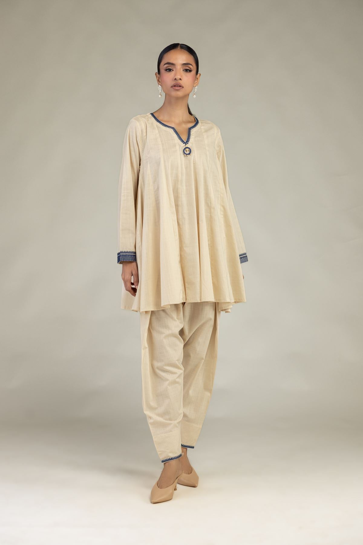Textured Cotton Shalwar