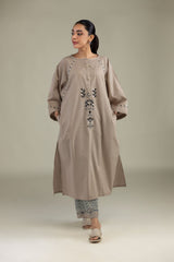 Beige Cotton Pants