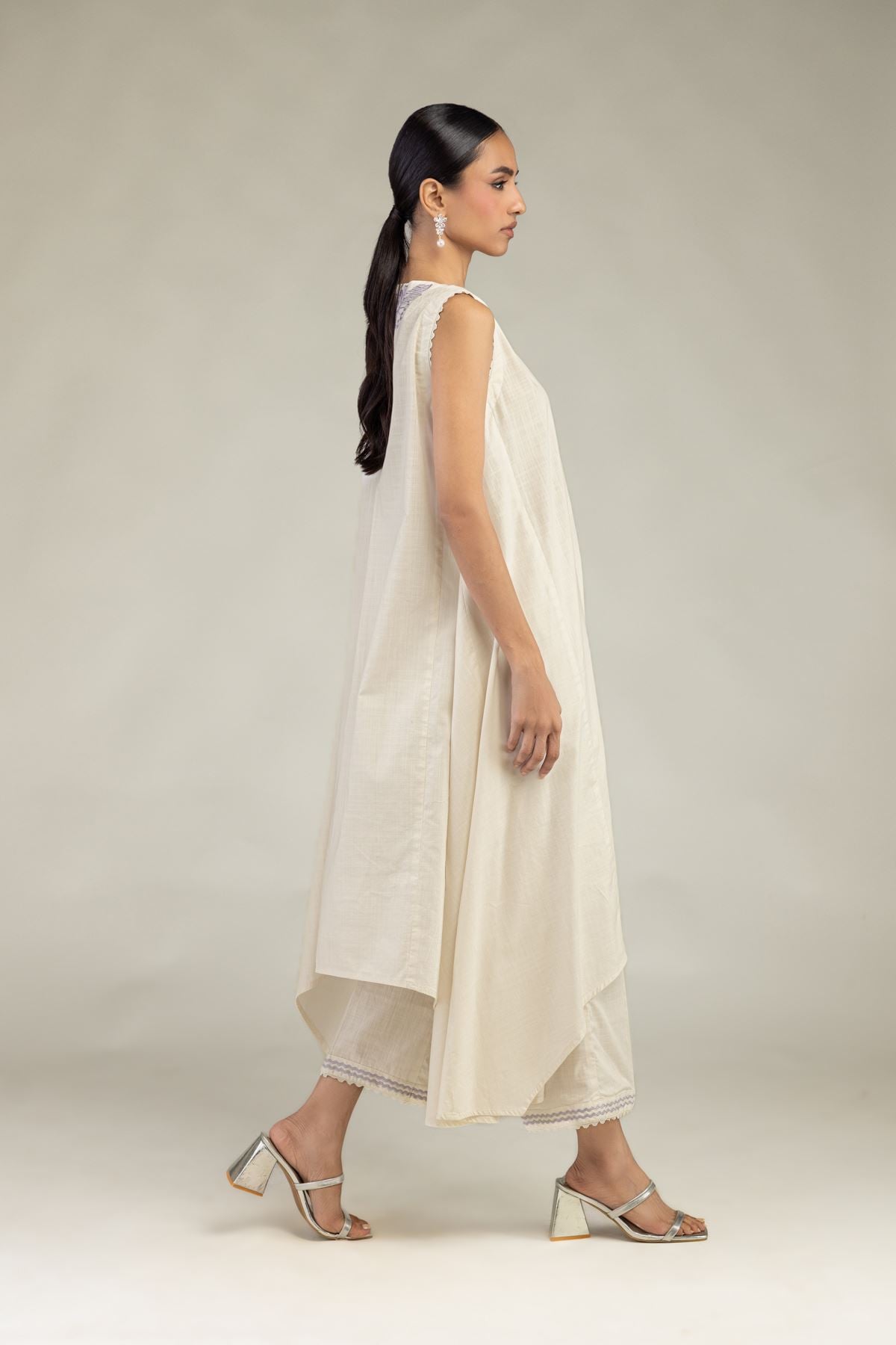 Textured Cotton Pants