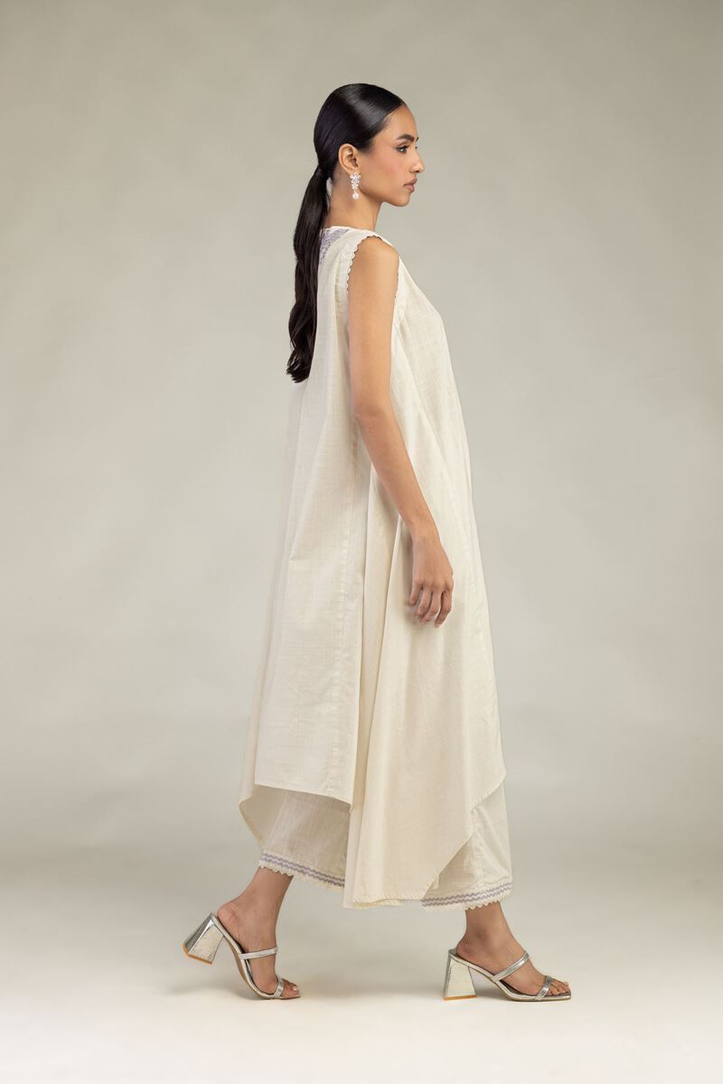 Textured Cotton Pants