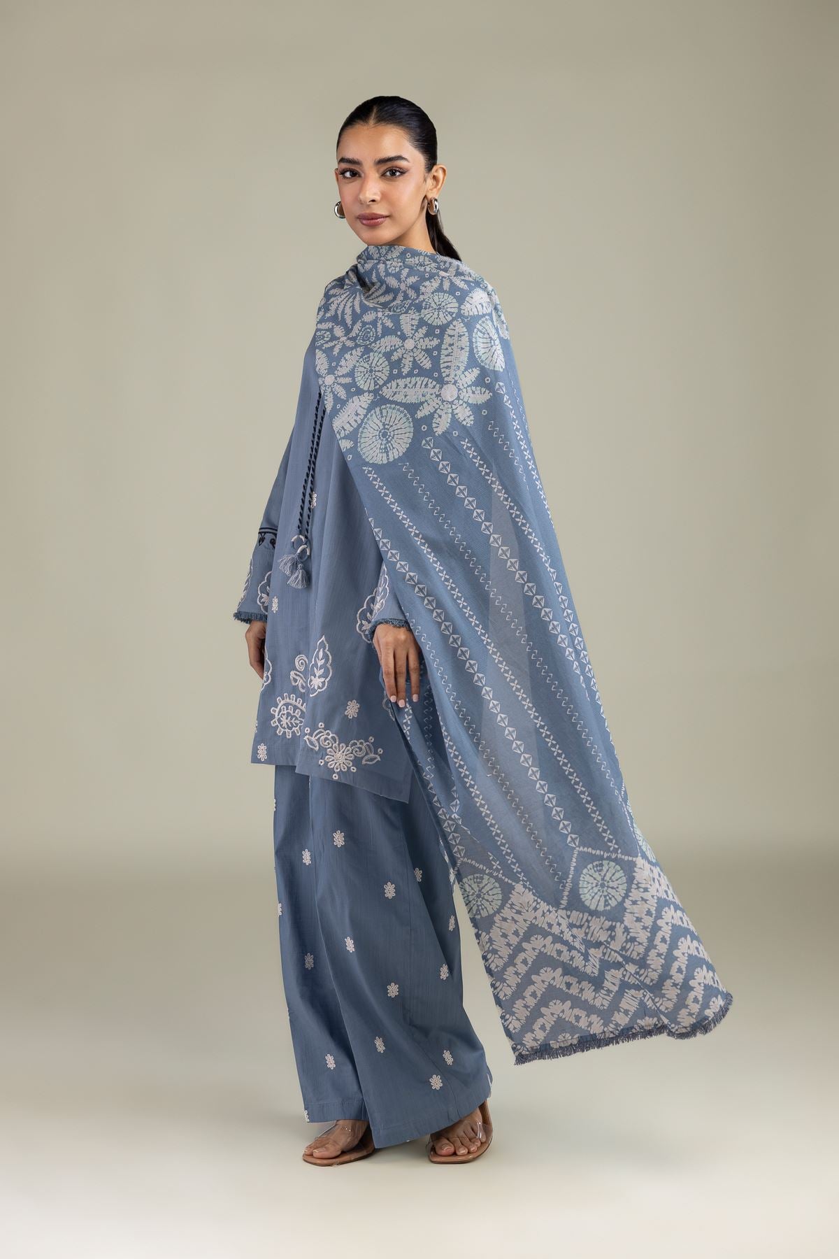 Floral Lawn Dupatta