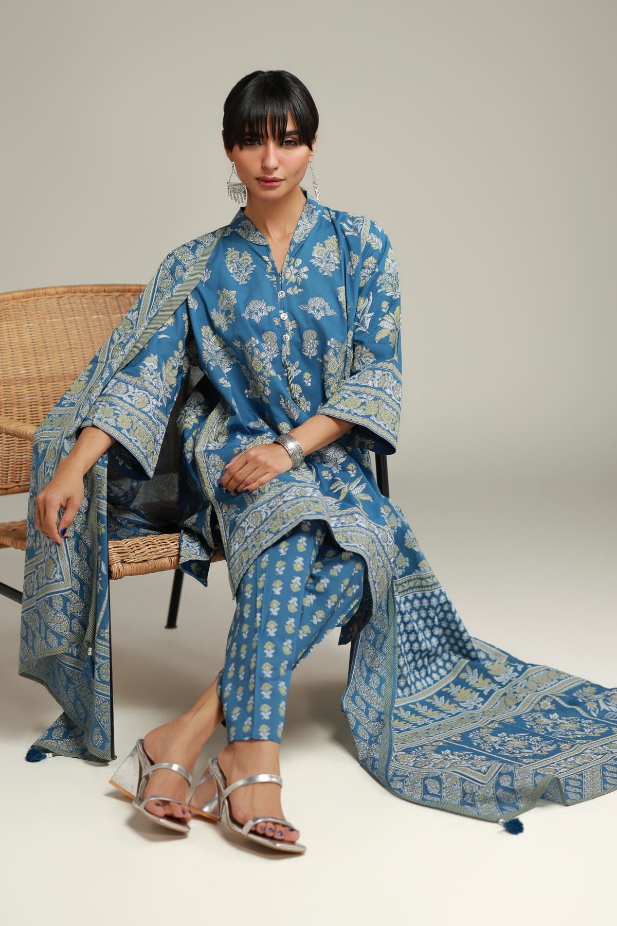 Floral Cambric Kurta