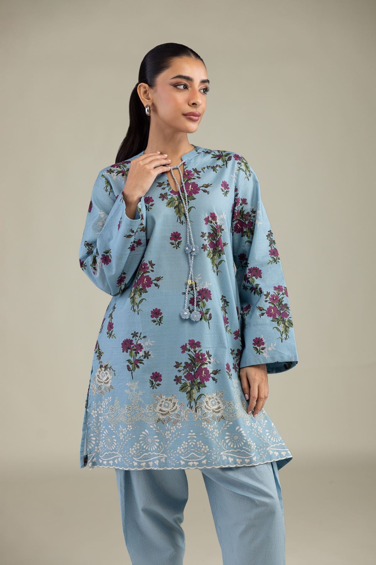 Floral Cotton Kurta