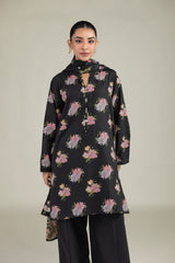Black Floral Kurta
