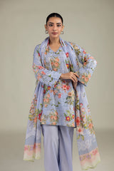 Blue Floral Kurta