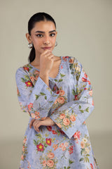 Blue Floral Kurta