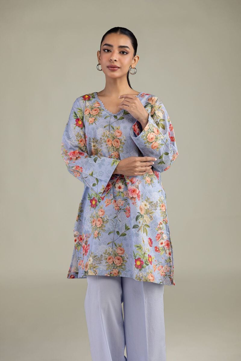 Blue Floral Kurta