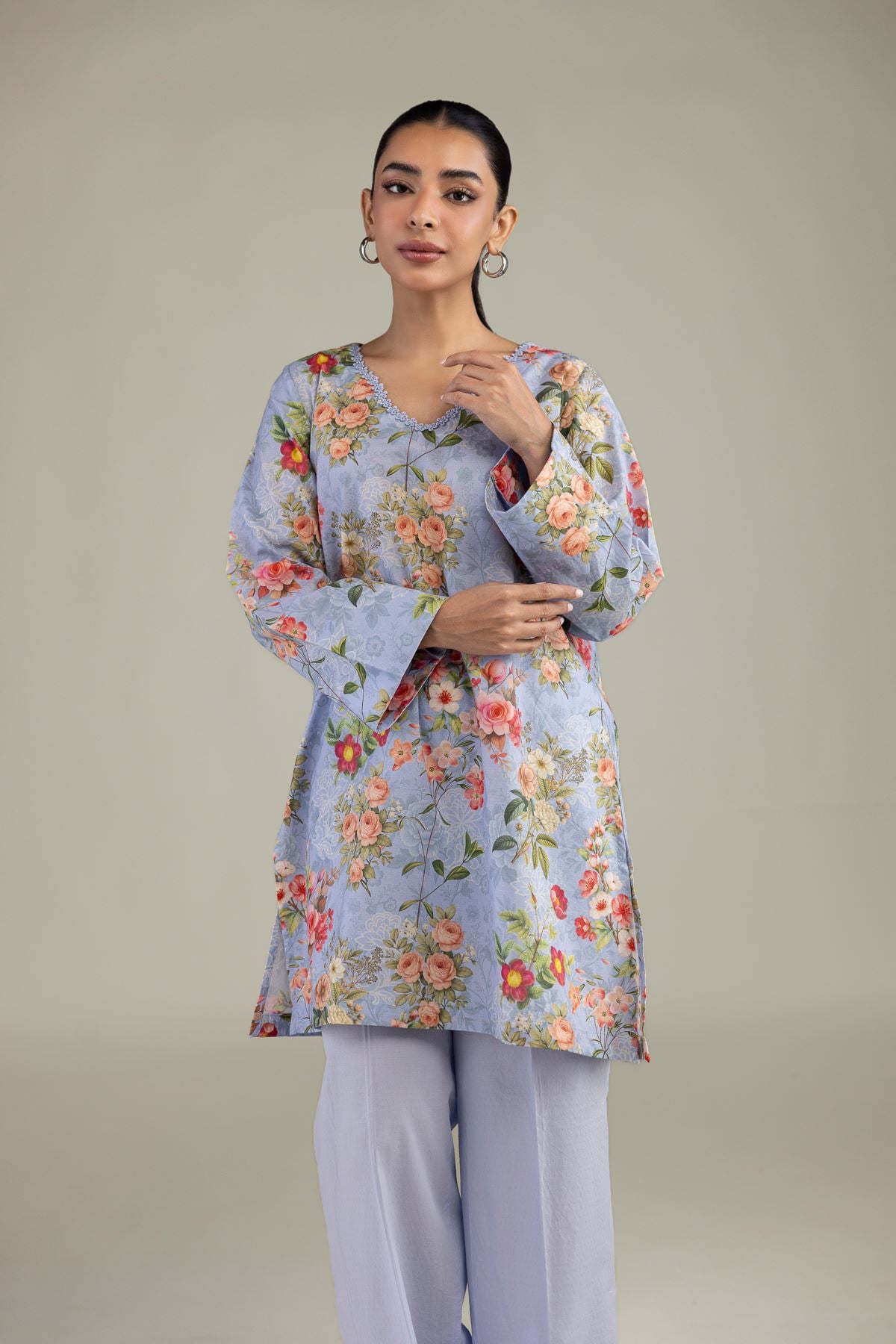 Floral Lawn Dupatta