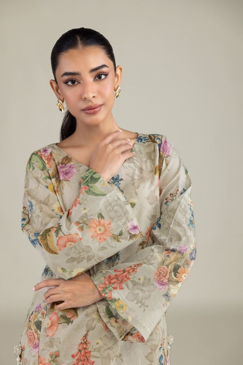 Long Floral Kurta