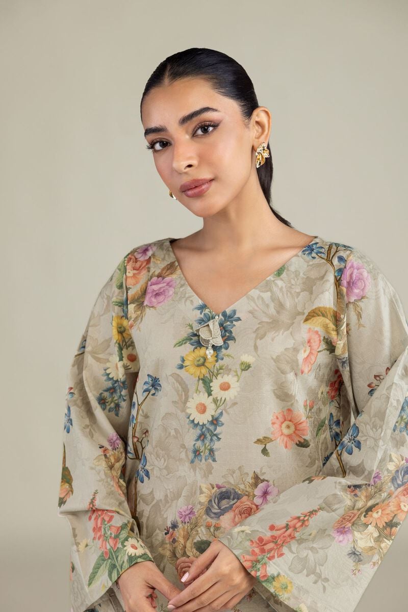 Long Floral Kurta
