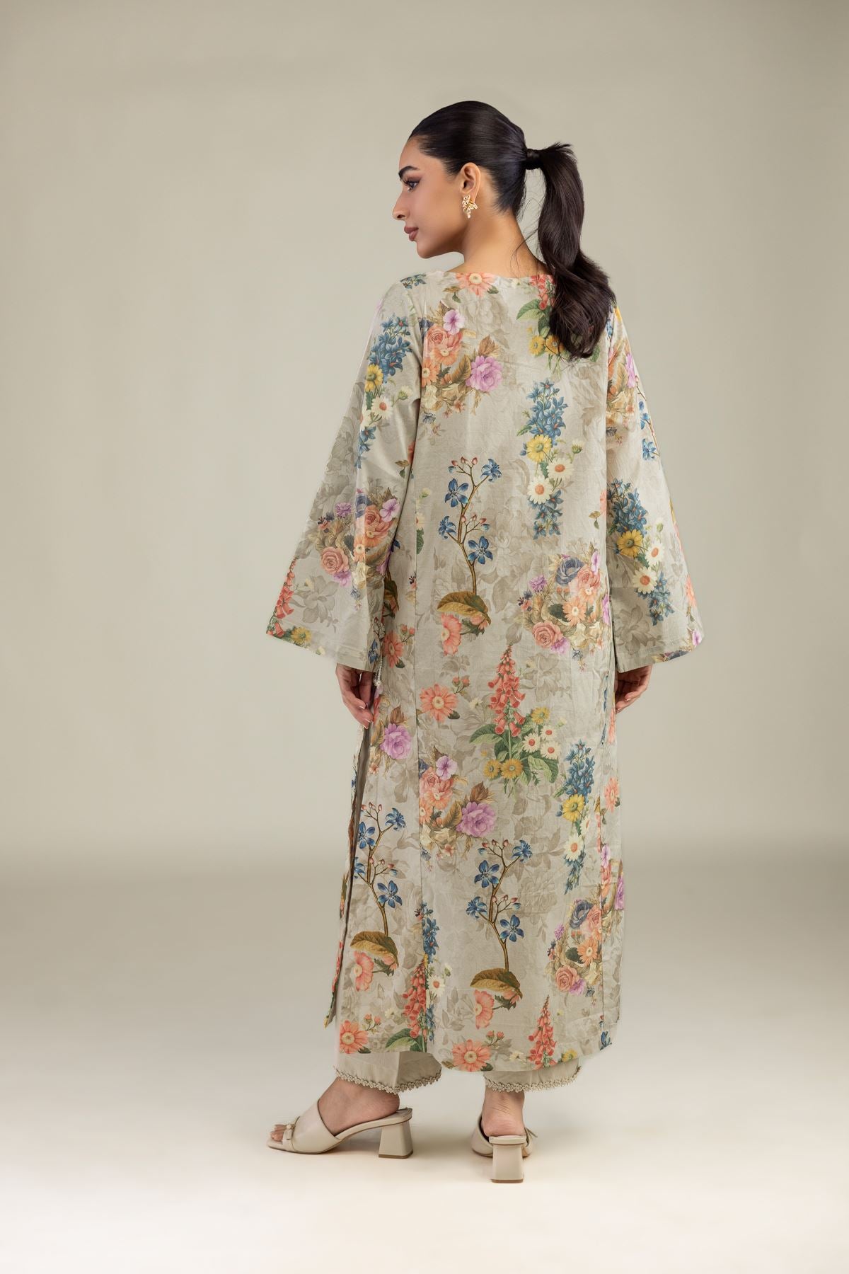 Long Floral Kurta