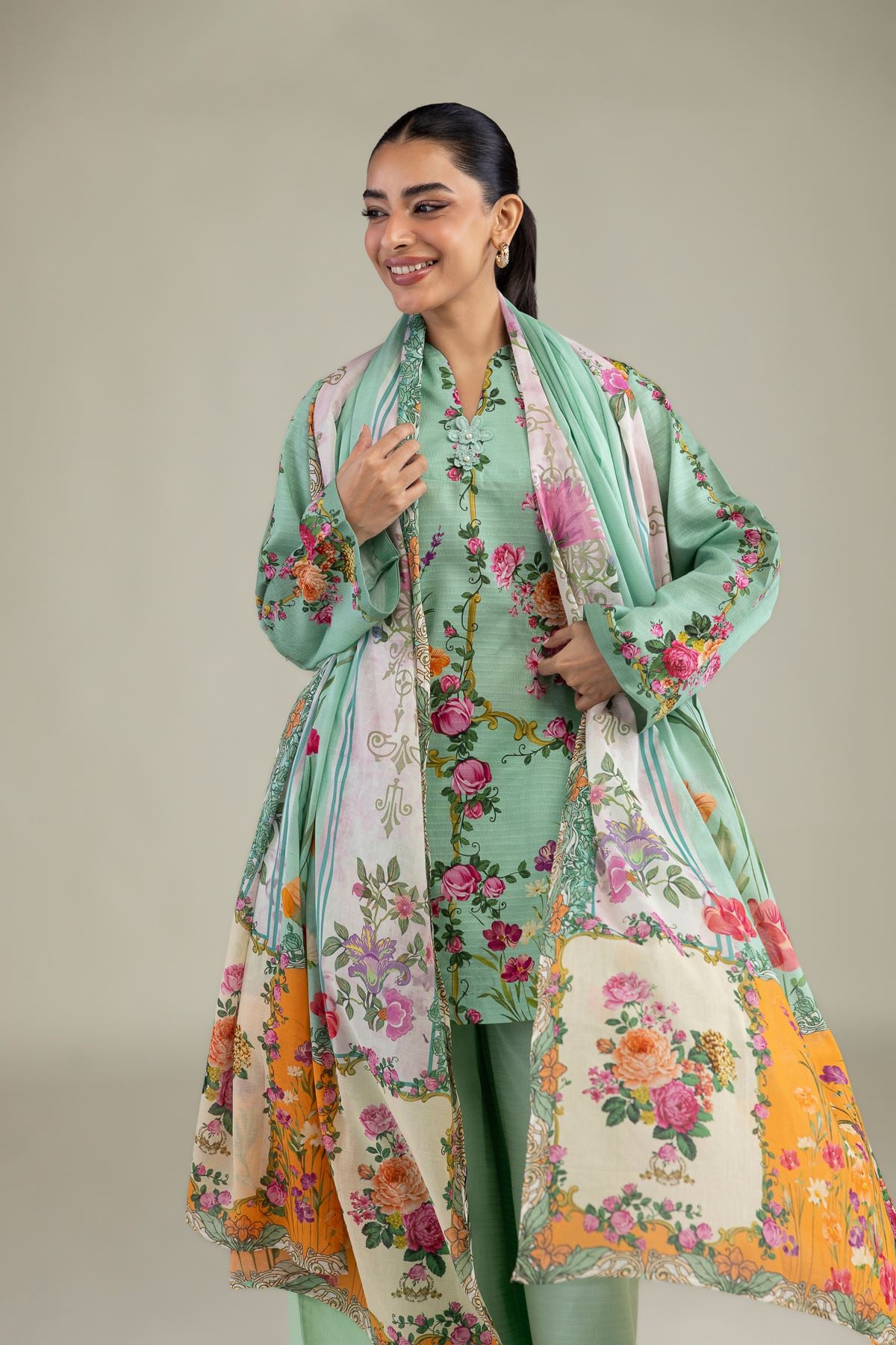 Mint Dobby Kurta