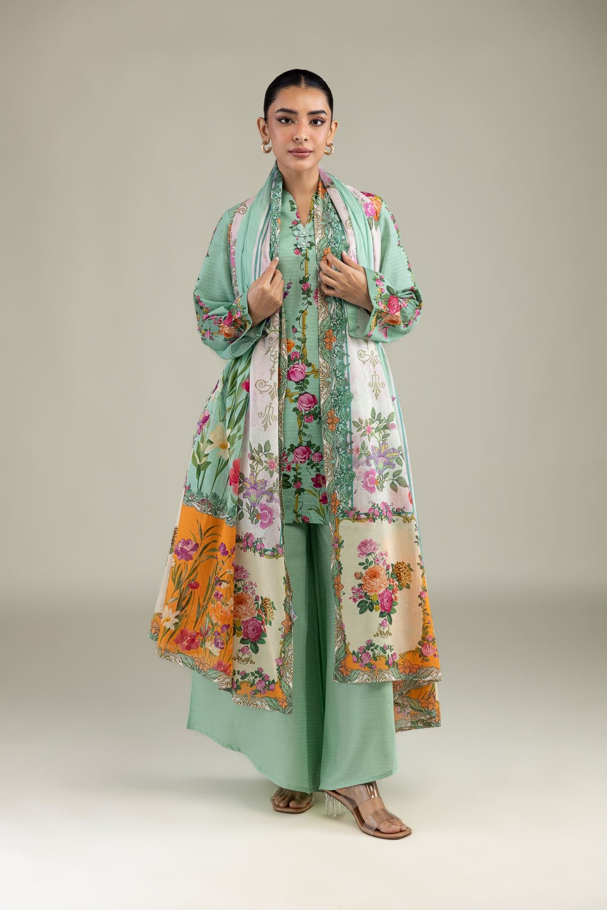 Lawn Floral Dupatta