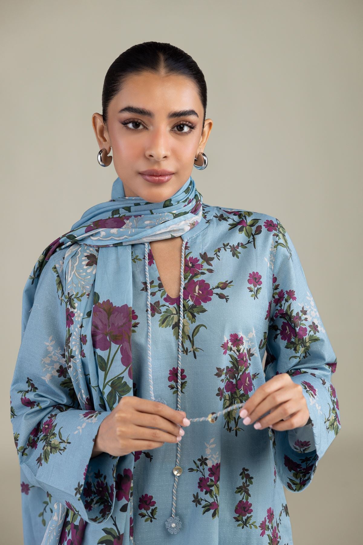Floral Lawn Dupatta
