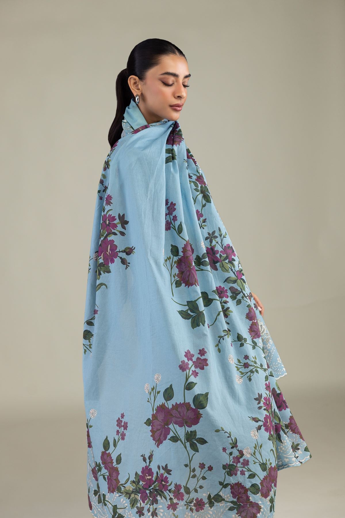 Floral Lawn Dupatta