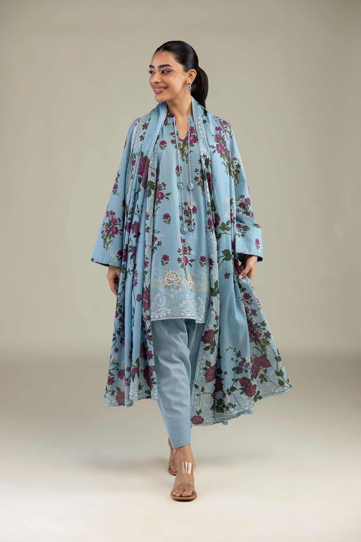 Floral Lawn Dupatta