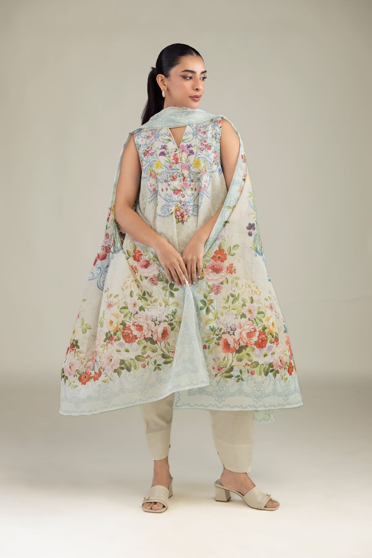 Floral Lawn Dupatta