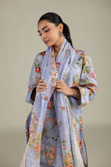 Blue Floral Kurta