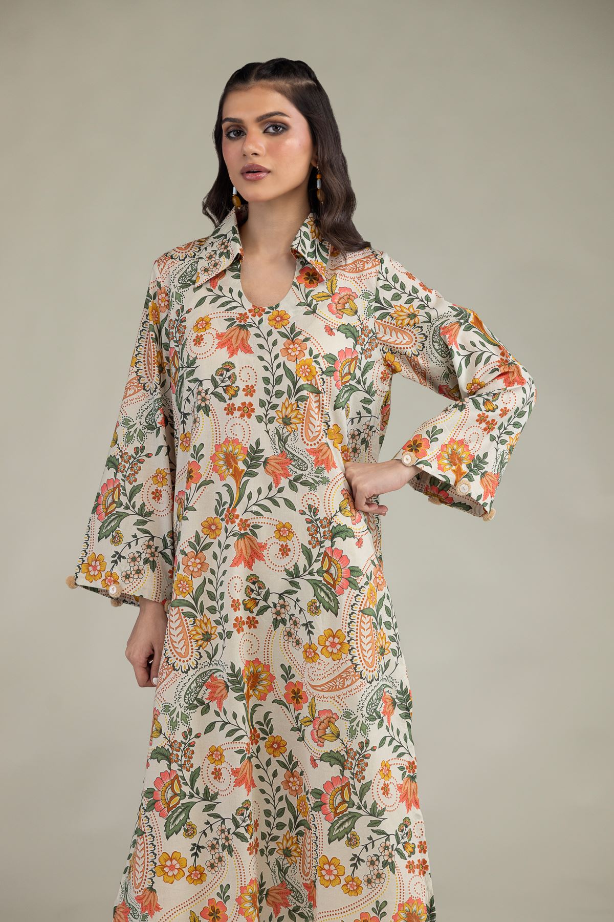 Floral Cambric Kurta