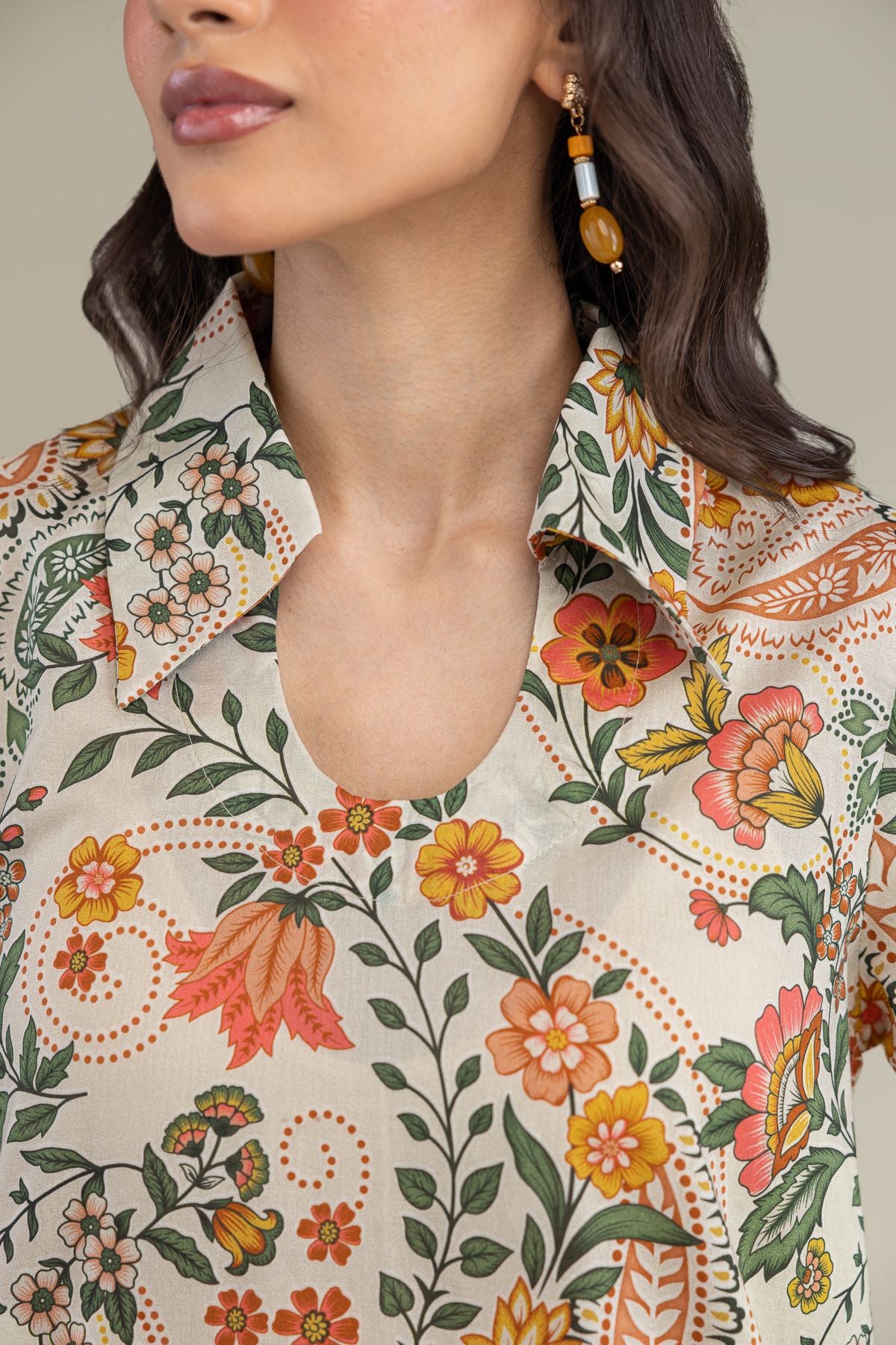 Floral Cambric Kurta