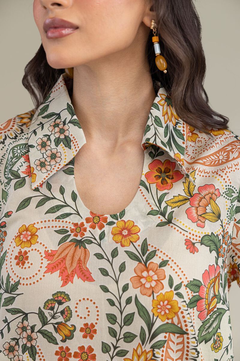 Floral Cambric Kurta