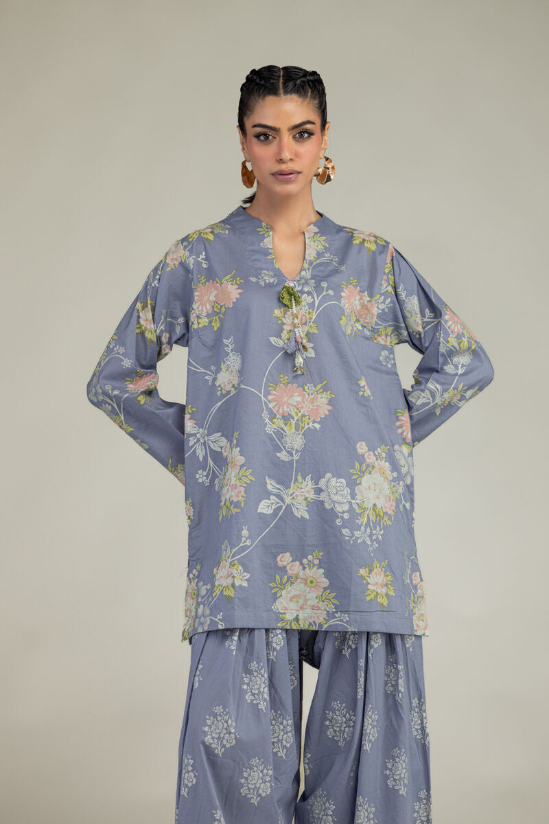 Floral Cambric Kurta 
